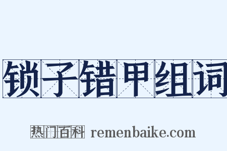 锁子错甲组词是什么意思的图片